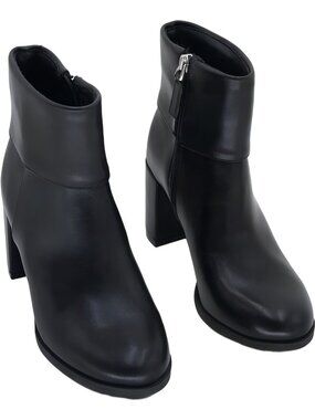 Style Co Womens Chappell Block Heel Ankle Boots Black Beauty US 5M